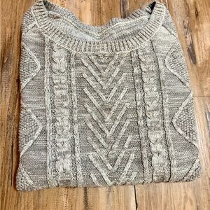 Gray Cable Knit Sweater - Women’s M